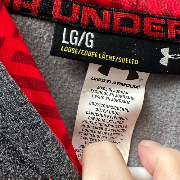 Men’s Under Armor Long Sleeve Fleece Hoodie Sweatshirt with UA Logo, Large. - Picture 3 of 10